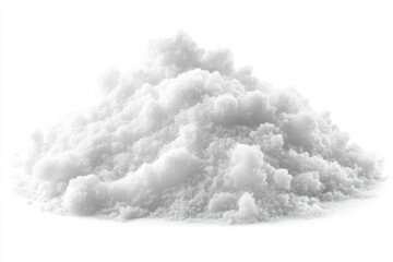 Aufkleber - A close-up shot of a large pile of snow against a pure white background