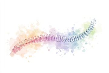 Aufkleber - A vibrant, hand-painted spiral design in shades of blue, green, and yellow