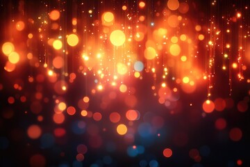Poster - A blurry image of a group of lights