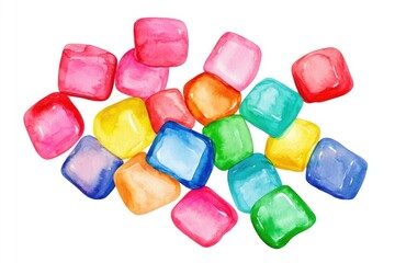 Poster - A collection of ice cubes piled up high
