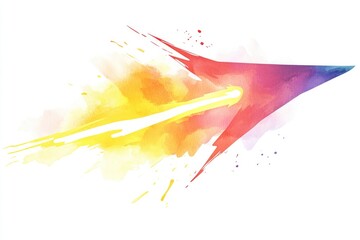 Poster - A colorful illustration of a rainbow-colored arrow