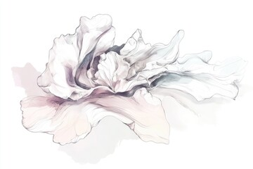 Poster - A simple illustration of a flower on a white background