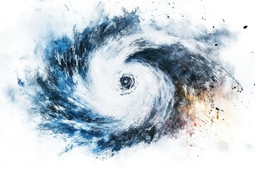 Poster - a close-up view of a black and white swirling pattern, suitable for use in art-related contexts