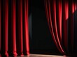 © Татьяна Кузнецова - Red velvet curtains frame a dark stage, signaling the start of an exciting performance at a theater