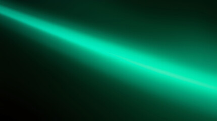 Fototapete - Bright neon green laser beam illuminating dark space
