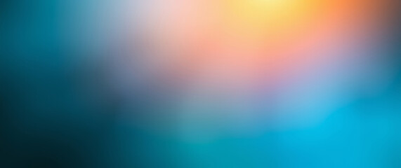 Aufkleber - Abstract blurred background in teal, orange, pink and yellow colors
