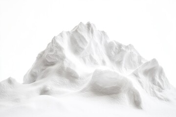 Poster - Mountain peak covered in snow, serene winter scene