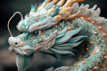 Poster - A detailed look at a mythical dragon's features
