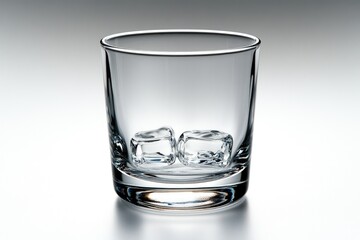 Poster - A glass filled with water and ice cubes