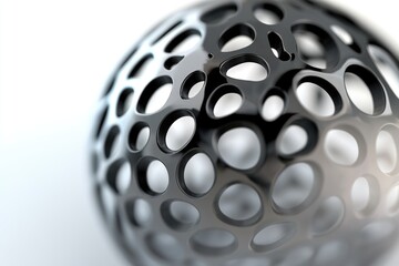 Aufkleber - A close-up shot of a small black object resting on a white surface, ideal for use in product photography or minimalist design