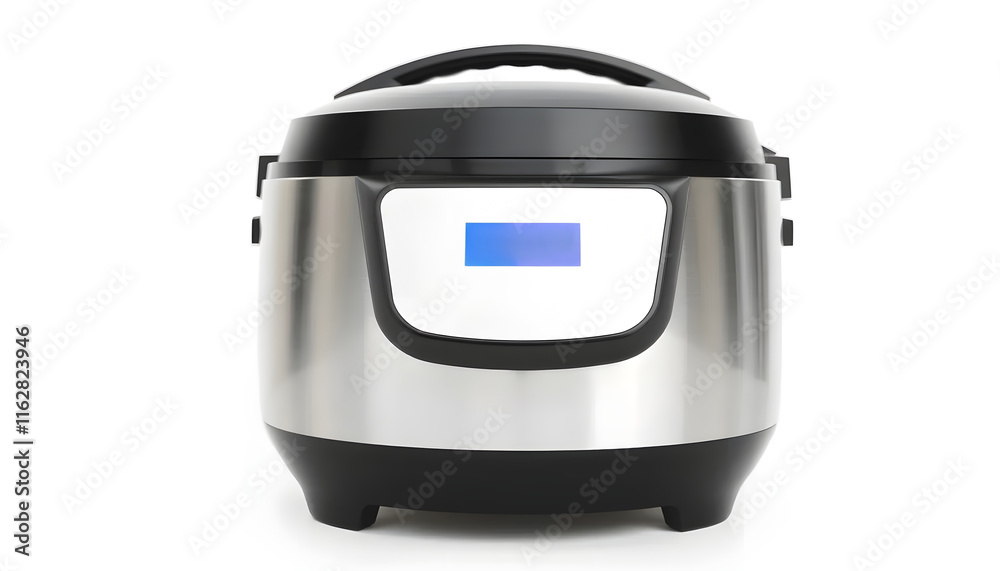 Slique Rice Cooker Sleek Stainless Steel Rice Cooker: Digital Display and Modern Kitchen ...
