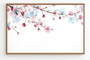 Poster - A painting of flowers on a wall