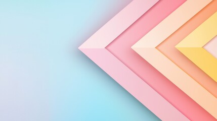 Poster - A colorful background with a pink, yellow, and orange triangle