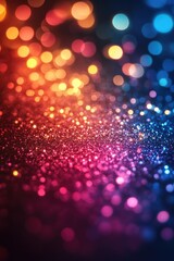 Poster - a bright and vibrant colored background lit up with various light effects, perfect for creative proj