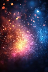 Poster - A blurred image of soft blue and pink lights