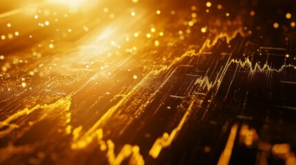 Poster - Abstract Market Trends with Warm Light Elements