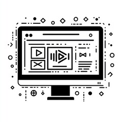 Poster - Computer screen displaying media player interface design