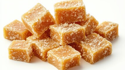 Sweet Caramel Cubes with Sugar Crust