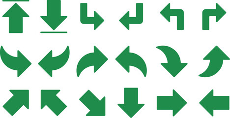 Fototapete - Arrows set black icons. Arrow icon. Arrow vector collection. Doddle arrow set, collection of arrows. Collection different arrows sign. Black vector arrows icons