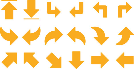 Fototapete - Arrows set black icons. Arrow icon. Arrow vector collection. Doddle arrow set, collection of arrows. Collection different arrows sign. Black vector arrows icons