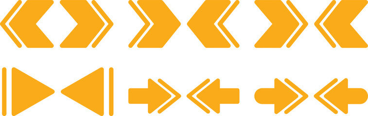 Fototapete - Arrows set black icons. Arrow icon. Arrow vector collection. Doddle arrow set, collection of arrows. Collection different arrows sign. Black vector arrows icons