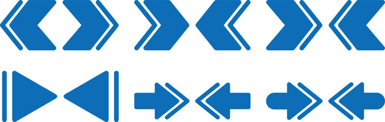 Fototapete - Arrows set black icons. Arrow icon. Arrow vector collection. Doddle arrow set, collection of arrows. Collection different arrows sign. Black vector arrows icons