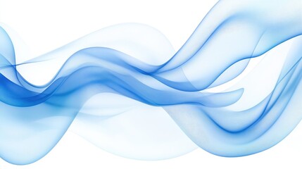 Wall Mural - Abstract blue waves creating a smooth, flowing design for backgrounds or graphics.