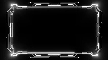 Abstract Loop futuristic background. sci fi technology HUD UI frame Blue glowing technology sci fi frame. GUI futuristic user interface screen elements.  Sci-fi. futuristic screen system 