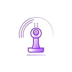 Poster - Purple Webcam Icon Showing Wireless Connectivity
