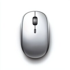 Leinwandbilder - wireless mouse for computer and laptop silver color with shadow isolated on white background. realistic and detailed mice mockup. stock vector illustration