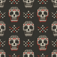 Wall Mural - pattern with skulls