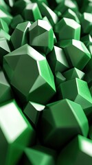 Aufkleber - Growing Green Neon Crystals Creating Captivating Geometric Formations on a Textured Surface