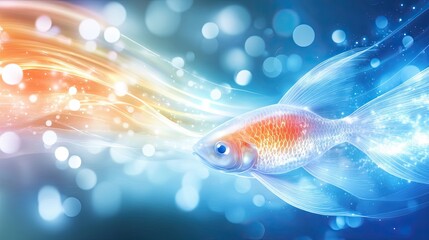 Poster - Journey of the Hardstyle Fish Through Vibrant Underwater Realms at Dawn