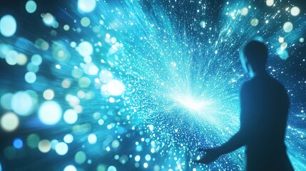 Poster - Exploring the Wonders of a Holographic Sky in a Mesmerizing Cosmic Landscape