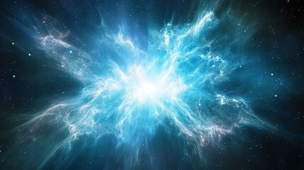 Poster - Vibrant Cosmic Nebula Swirling With Colors and Energy in the Vastness of Space's Beauty and Mystery