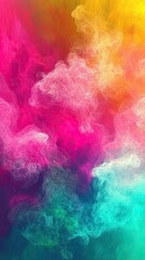Poster - Vivid Cosmic Nebula Swirls With a Mesmerizing Array of Colors Across the Universe