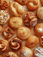 Wall Mural - various freshly baked pastries