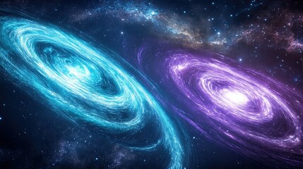 Poster - Exploring Interstellar Antimatter Engines Amidst Swirling Galaxies and Cosmic Phenomena