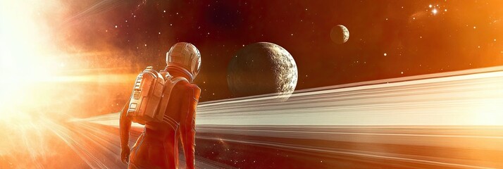 Poster - Exploring the Mysteries of a Distant Planetary System Amidst Glowing Stars