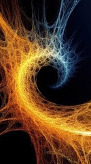 Poster - Quantum Black Holes Weaving Reality's Tapestry in Vibrant Colors and Intricate Patterns
