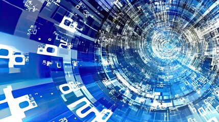 Poster - Innovative Technology Backgrounds Showcasing Dynamic Data Flow and Abstract Digital Patterns
