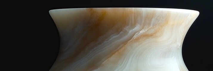 Poster - ONYX Marble Stone Transforms Into a Timeless Vintage Vase Showcasing Natural Elegance
