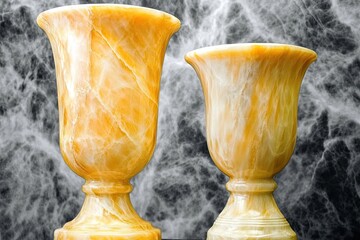 Aufkleber - Vintage Vase Crafted From Onyx Marble Stone Showcases Elegant Artistry and Natural Beauty
