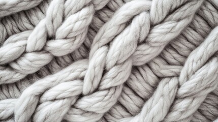 Poster - Textured Soft Gray Wool Knitted Fabric Background Design for Cozy and Creative Projects