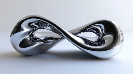 Poster - sleek infinite metal sculpture for modern interior design and artistic inspiration