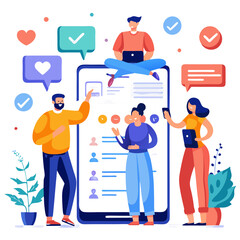 Poster - Interaction among diverse personas using a polished mobile app for collaborative engagement and feedback