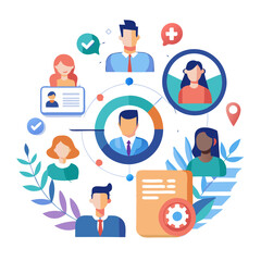 Poster - Streamlined recruitment process illustrating diverse candidate selection and assessment strategies