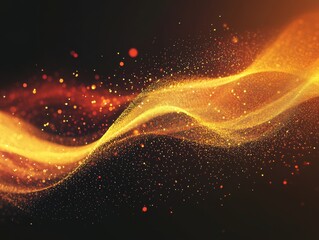 Wall Mural - Vibrant wave of particles captured  a stunning visual representation of sound and music