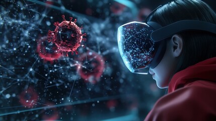 Poster - Virtual Reality Exploration of Virus Structures in a Digital Environment with Futuristic Elements and Immersive Technology for Health and Science Education