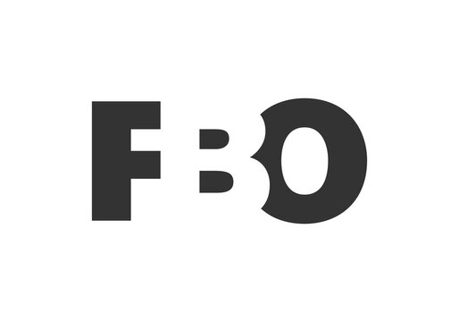 FBO logo design. Initial letter F B O bold font style for tech startups, consulting, corporate branding. Creative company name, headlines typography identity, trendy logotype.